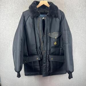 RefrigiWear Jacket Mens M Insulated Water‎ Repellent Zip Up Snap Iron Tuff 0358R